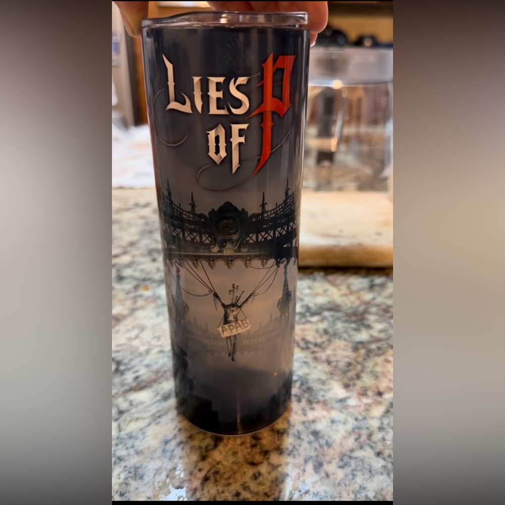 Lies of P video game 20oz skinny tumbler